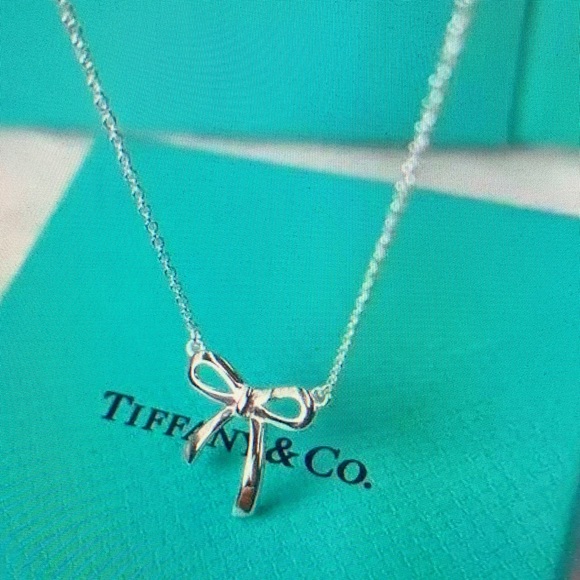Tiffany & Co Silver Bow Necklace